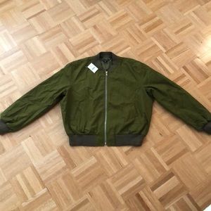 Verdant Green J Crew Bomber Jacket